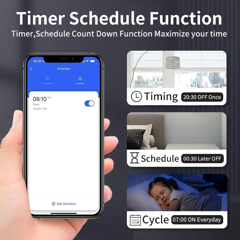 Description Picture 6 of itemTNCE Brazil Tuya WiFi Switch 4/6 Gang,RF433 Light Control Touch Sensor Glass Panel Switch,Smart Life APP Alexa Google Home Voice