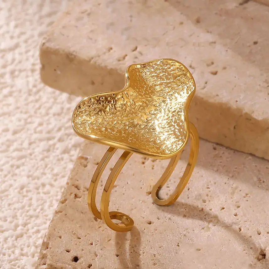 Rings For Women Gold Color Stainless Steel Geometric