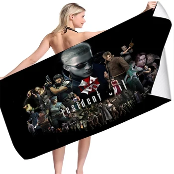 R-Resident Evil Games Asciugamano da spiaggia, asciugamani da bagno per bambini Per ragazza, asciugamani da bagno grande spiaggia Yoga Asciugamano Spa Palestra Piscina 1