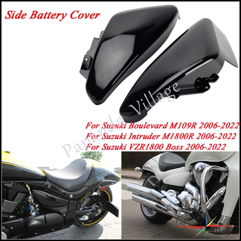 

For Suzuki Boulevard M109R Intruder M1800R VZR1800 Boss 2006-2022 Motorcycle Plastic Side Fairing Battery Cover Protection Black