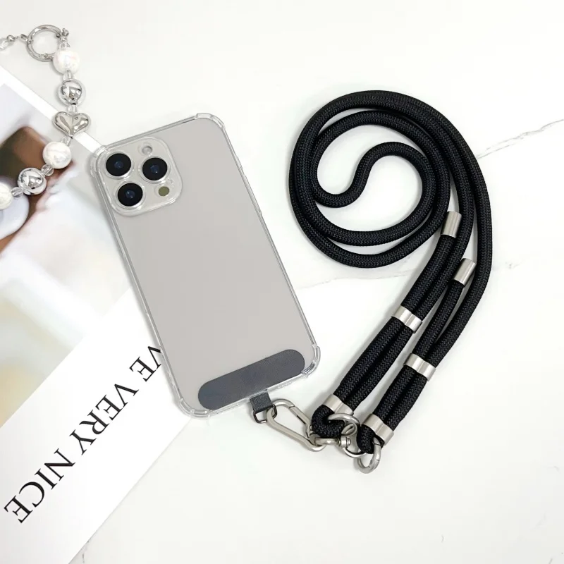 Adjustable Strap Crossbody Transparent Phone Case with Cord Lanyard