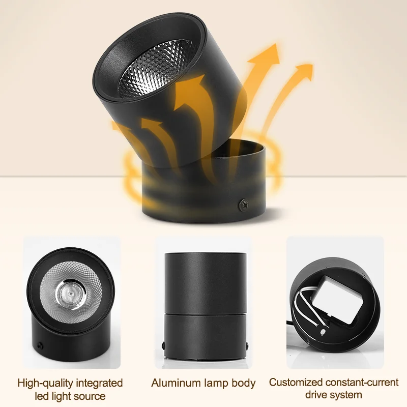 Foldable Led Ceiling Downlight 3 Color 220V for Living Room Bedroom Kitchen