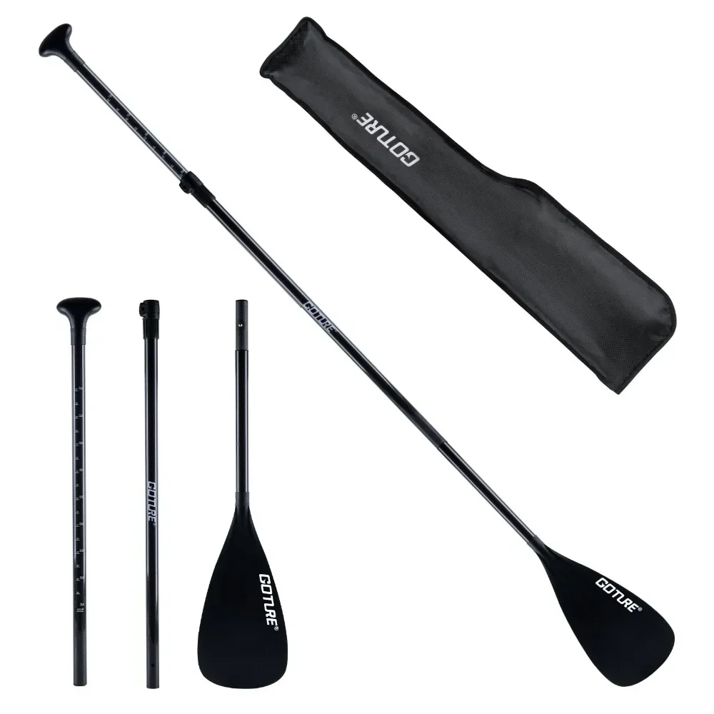 Goture Carbon Fiber Paddles Lightweight, SUP Paddles, Adjustable Carbon Shaft 3-Piece/4-Piece, Stand-up Paddle Oars with Bag