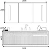 Solid Wood Bathroom Dresser Set - Floating Bathroom Dresser with Sink, Smart LED Anti-Fog Mirror Cabinet, Large Capacity Cabinet 6