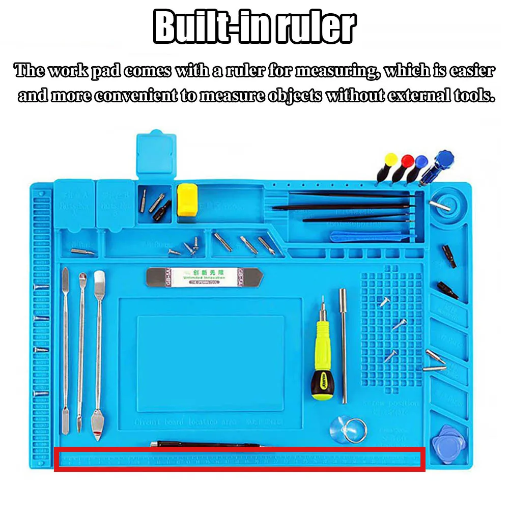 Soldering Station Mat Mobile Phone Repair Tools Repair Pad Mobile Phone Repair Tools Kit ESD Heat Insulation Soldering Mat Computer Phone Repair Tool Kit Working Silicone Heatresistant Maintenance Platform