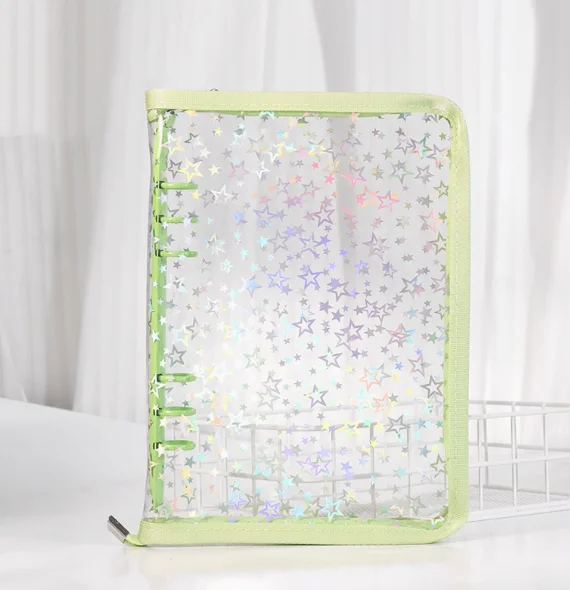 Red Star Glitter DIY Binder for Photocards and Planning