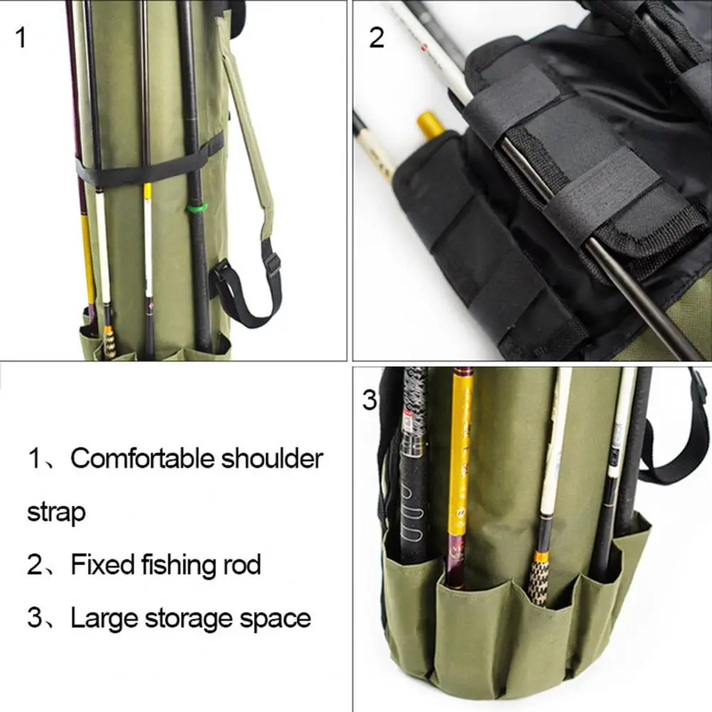 Fishing Rod Bag Fishing Pole Case Waterproof Fishing Rod Bag Capacity  Travel-friendly Case for Organizing Carrying Fishing Gear