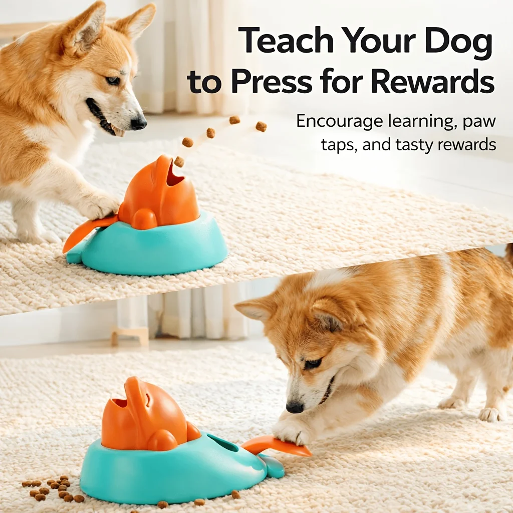 Interactive Treat-Dispensing Dog Toy for Indoor Fun and Training Puzzles