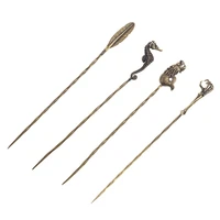 Cigar Pass Needle Retro Brass Portable Dredge Drilled Smoking Tool Gadget Tool 1