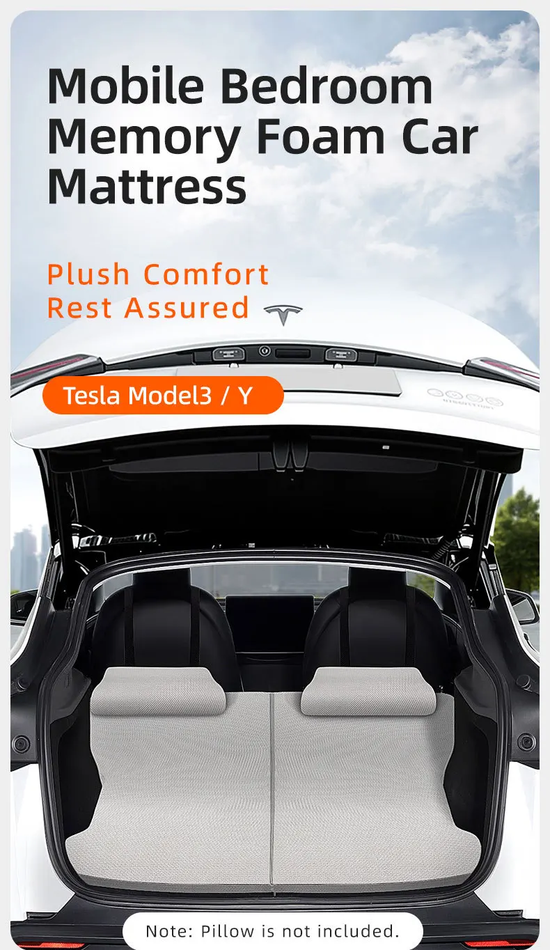 For Tesla Model Y Juniper 2020-2025 Camping Mattress Memory Sponge Mattress Car