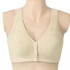 Nursing Bra Soft Cotton Without Steel Ring Maternity Middle-Aged And Elderly Front Button Bra Vest Type Front Button Bra 5