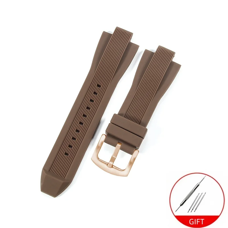 Durable Waterproof Silicone Rubber Watchband Bracelet Watch Strap Accessories