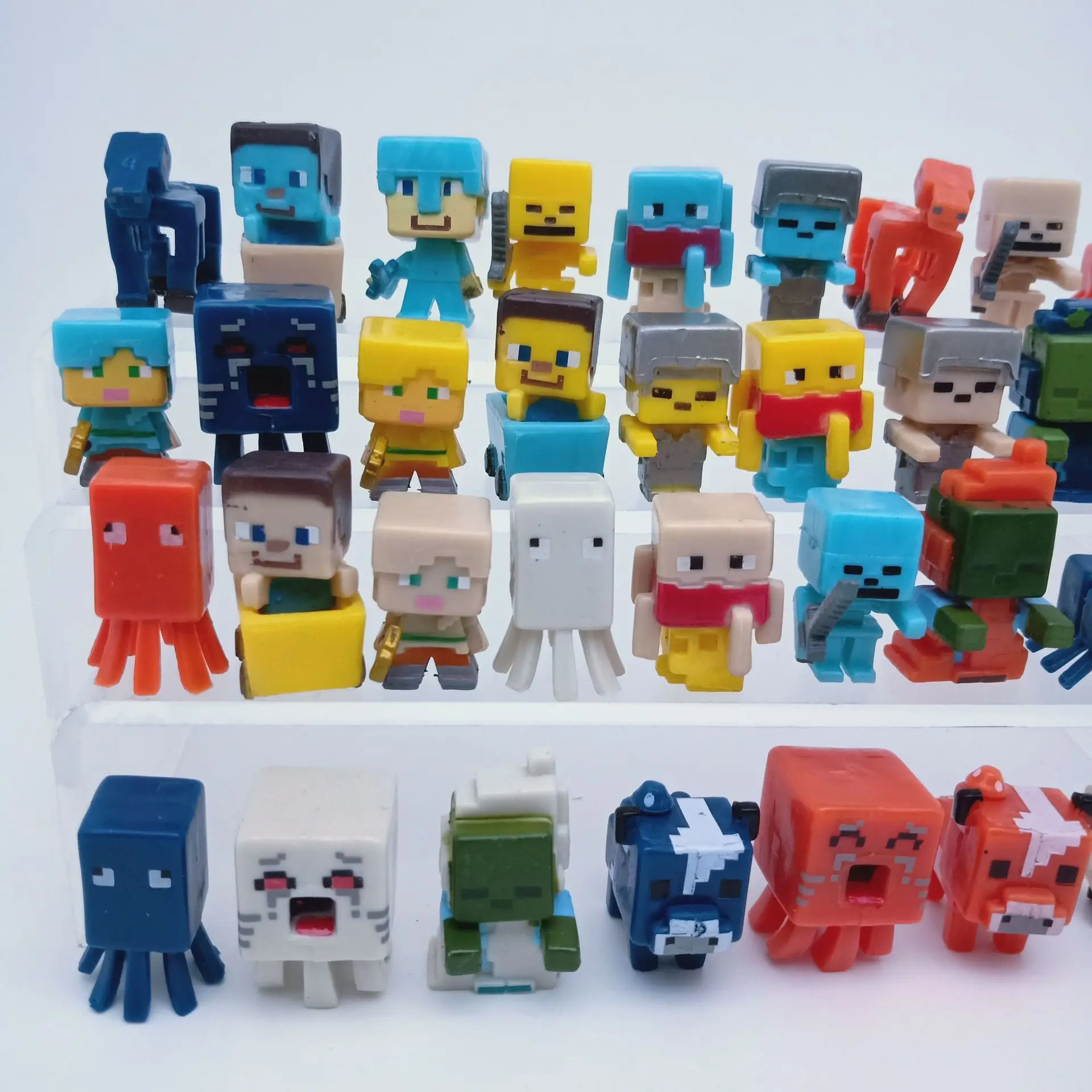 Description Picture 5 of item10PCS Set Minecraft Game Figure Keychain Toys Steve Enderman Spider Zombie PVC Model Collections For Adults