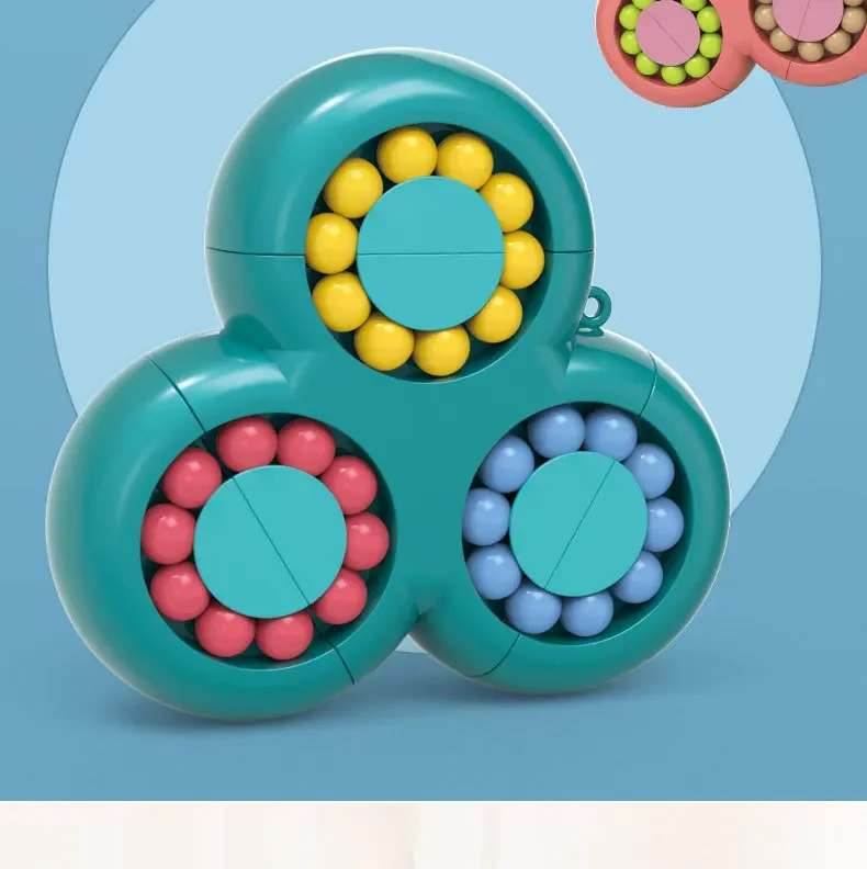 Creative Decompression Cube Toys for Kids-Magical Rotating Triangle and Square Shapes Stress Relief Gifts for Children's Play