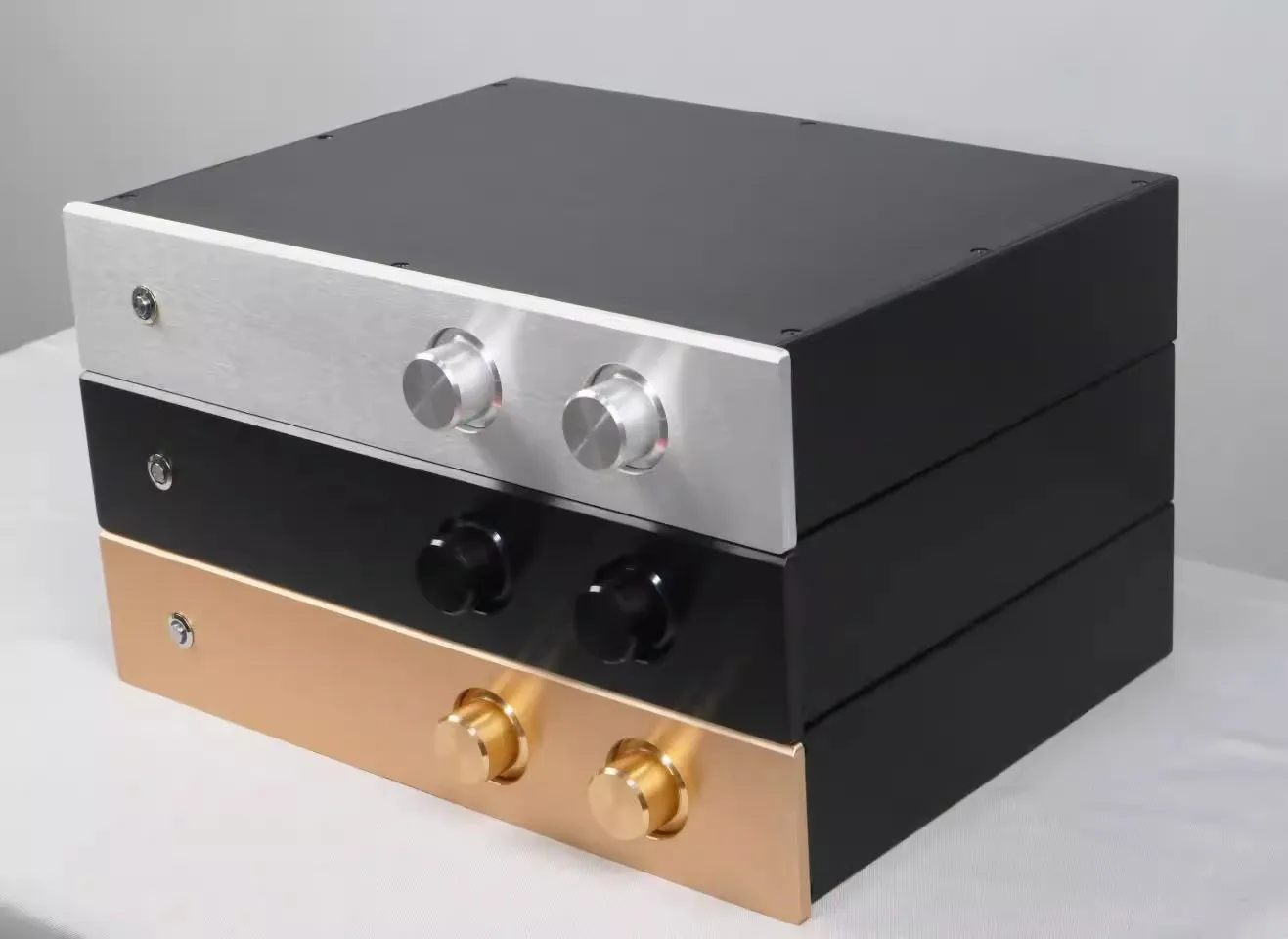 

W430 H80 D308 Anodized Aluminum DAC Amplifier Chassis Combined Rear Preamp PSU AMP DIY Power Housing Headphone Enclosure