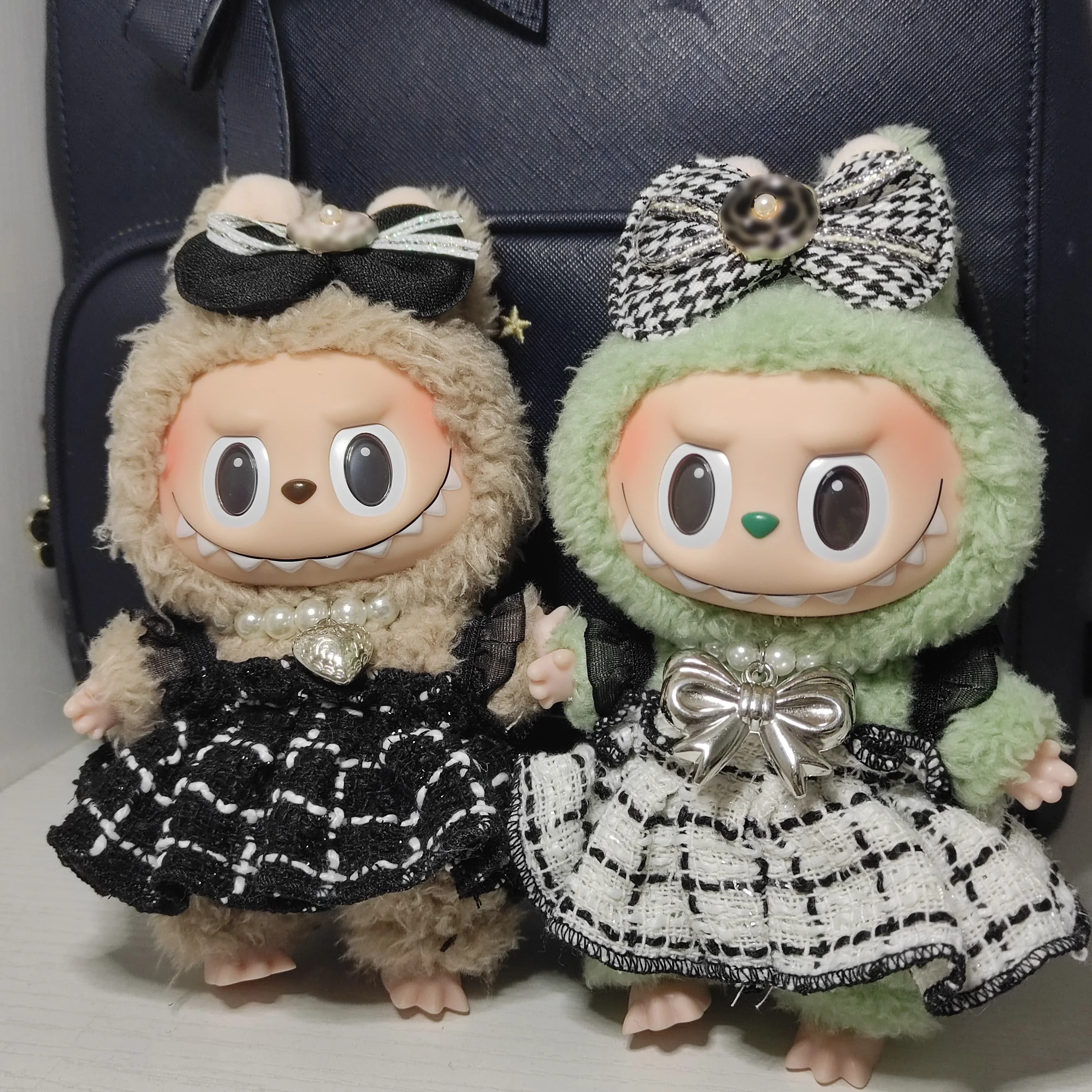 Doll Clothes Labubu Clothes Designer Black and White Plaid