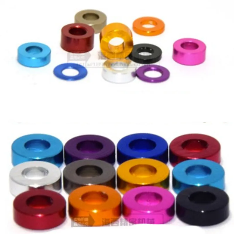 10pcs M3 Aluminum Flat Washer M3*6*0.5-10mm Colourful Anodized
