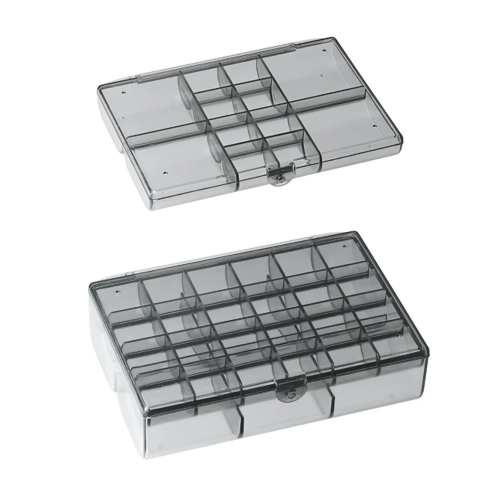 

Multi-Grid Jewelry Clear Storage Box Big Capacity Compartment Beads Organizer Case Rings Earrings Necklace Storage Box