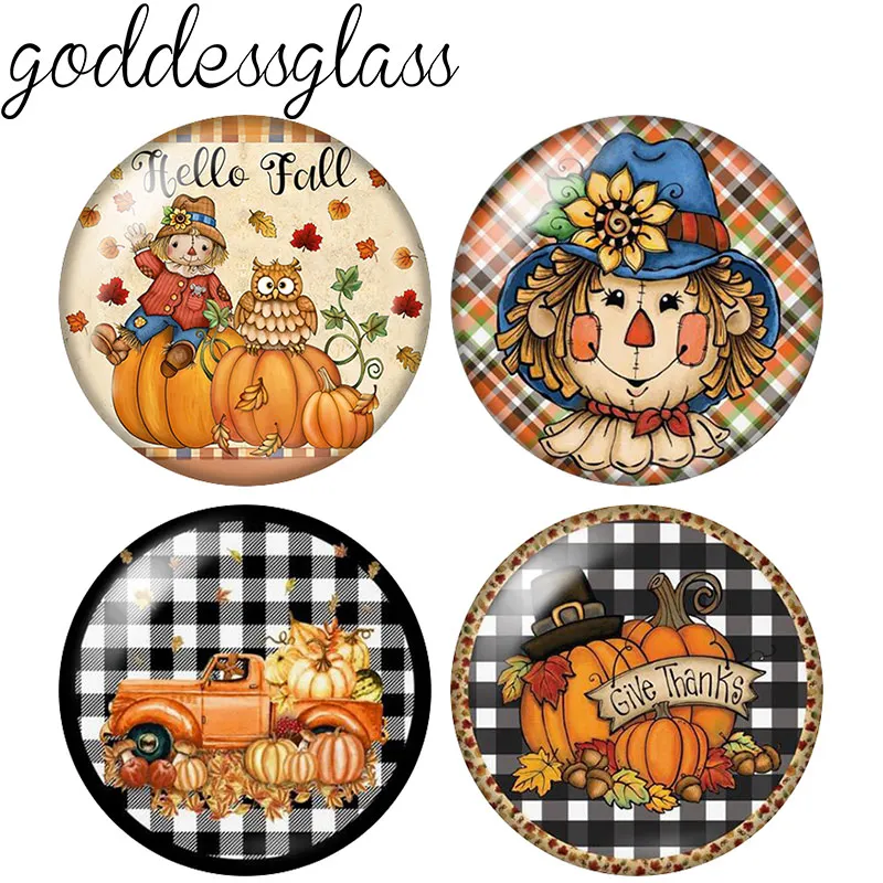 

Пучук из индейки на День Благодарения, тыква, 10 шт., 12 мм/18 мм/20 мм/25 мм, круглая фото, стеклянный кабошон, демонстрационная фурнитура с плоским основанием