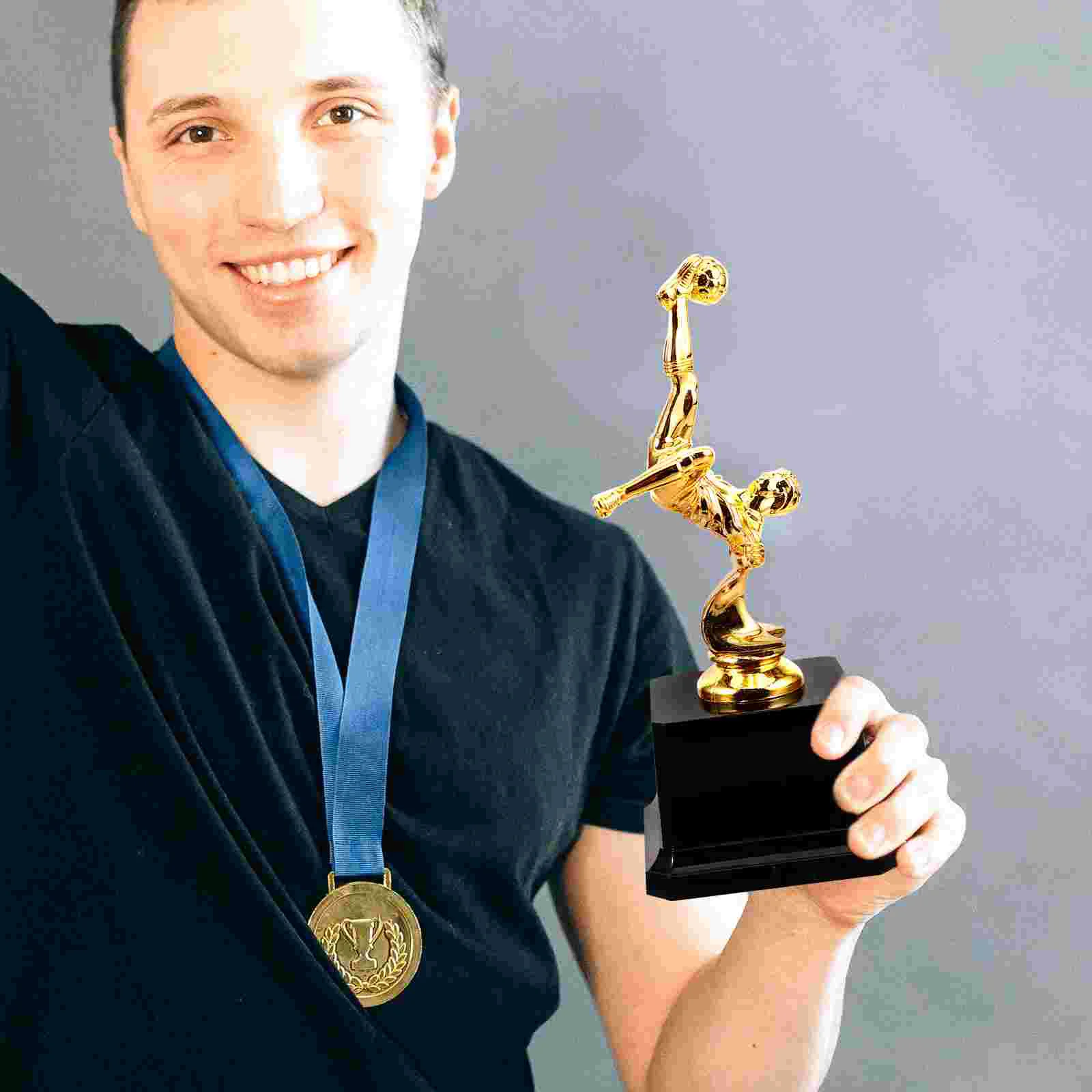 Soccer Trophy Athlete Trophy Gift Table Trophy Decor Soccer Athlete Trophy Cup Craft Plastic Football Match Trophy Athlete