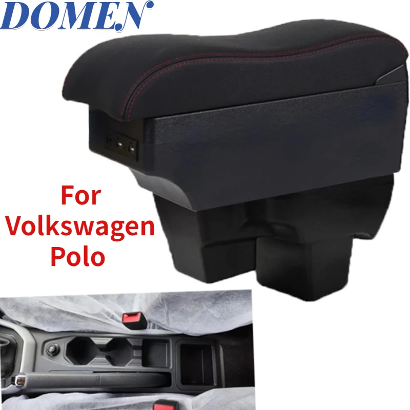 

For Volkswagen Polo armrest box 2019-2022 For Polo car armrest box Internal modification USB charging Ashtray Car Accessories