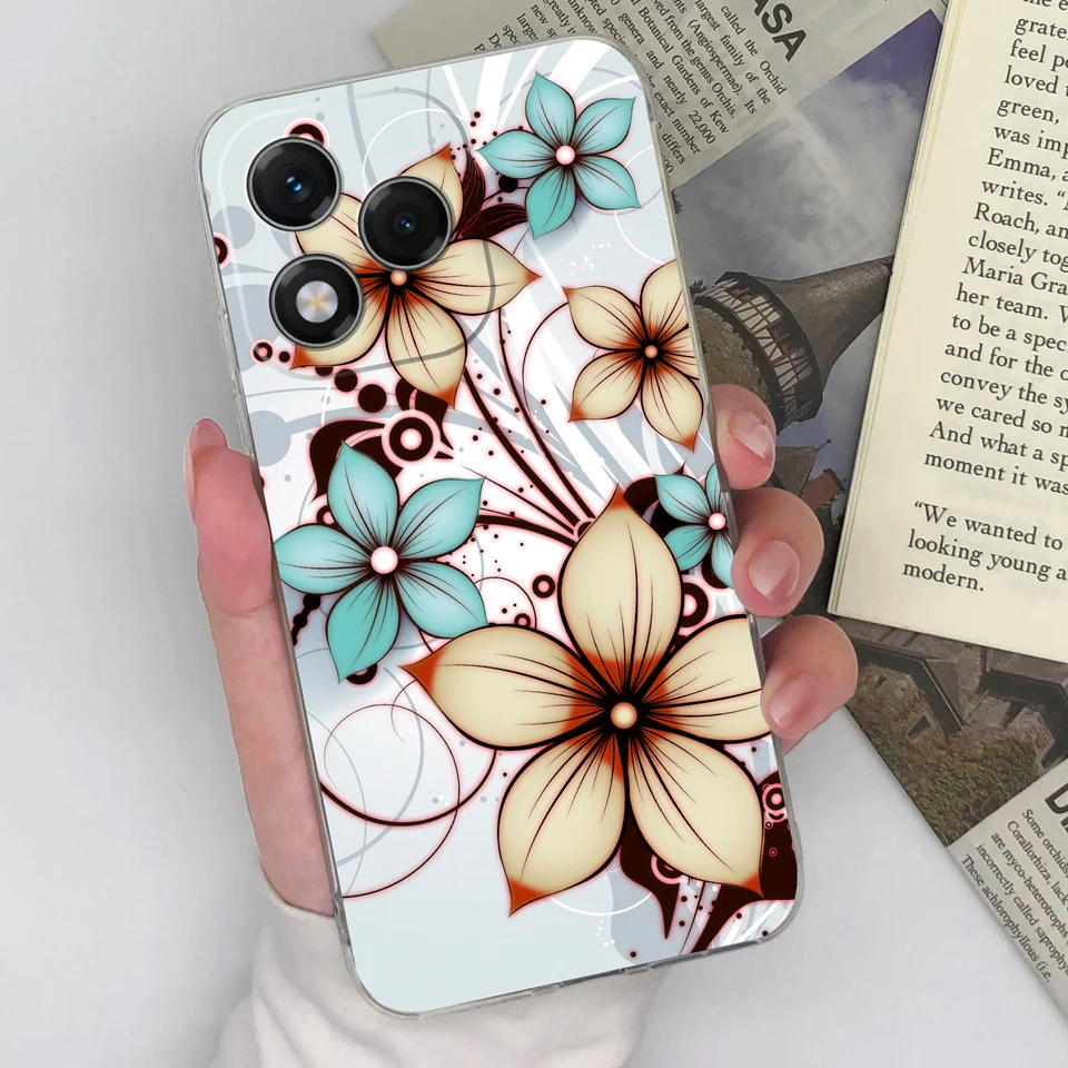 Brilliant Flower Butterfly Transparent Phone Case