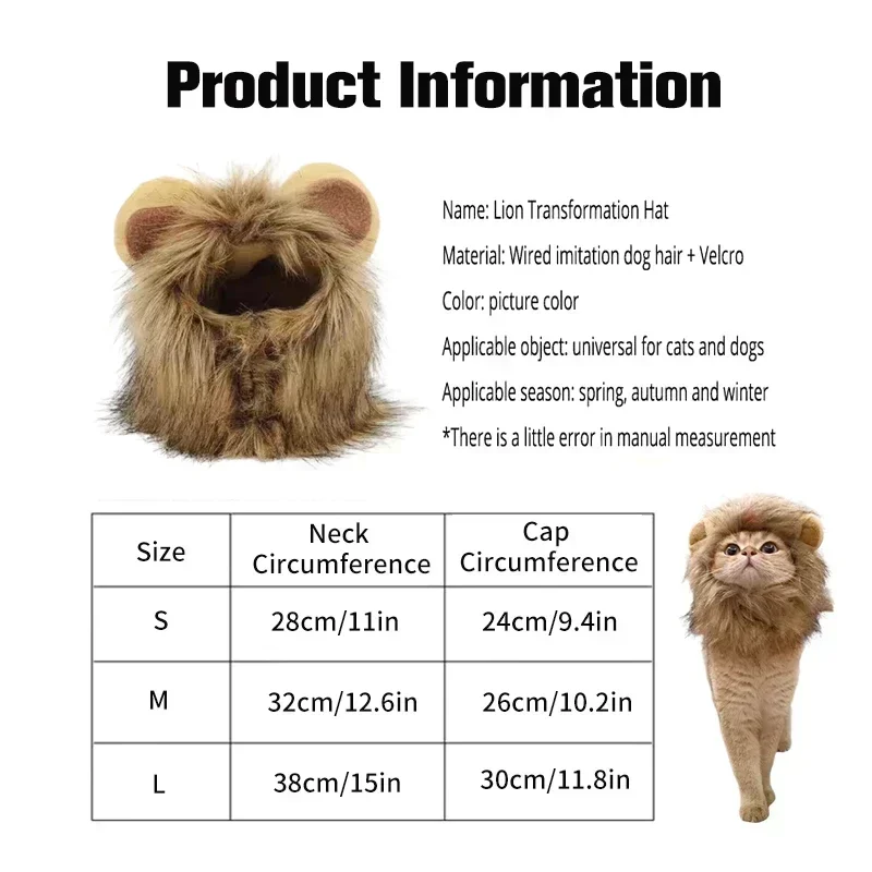 Lion Mane Hat for Cats 6