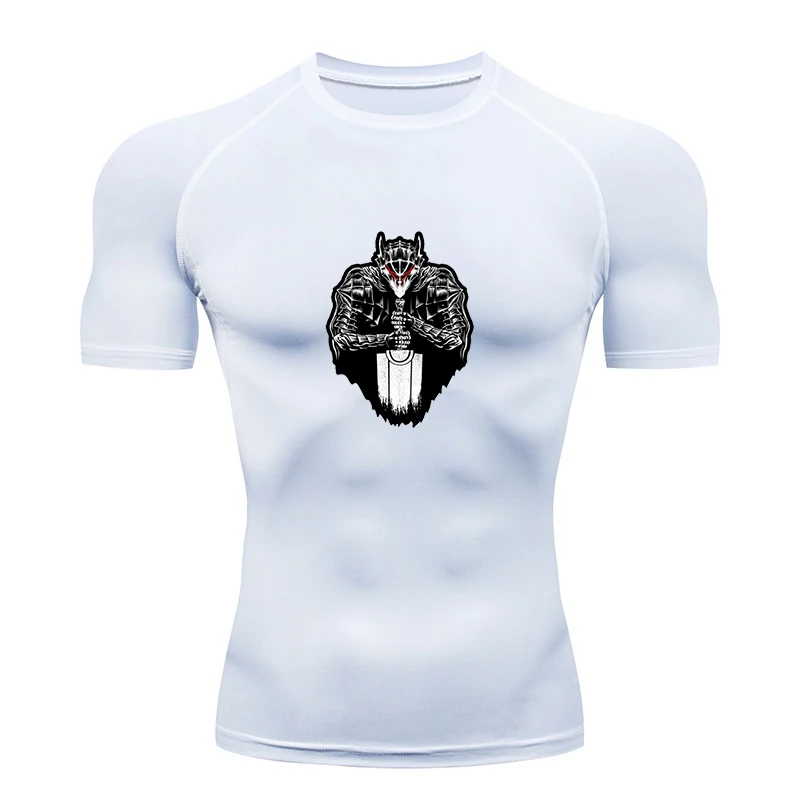 

Anime Men's Compression Shirt Fitness Sport Running Tight Gym Tshirts Athletic Quick Dry Tops Tee Summer