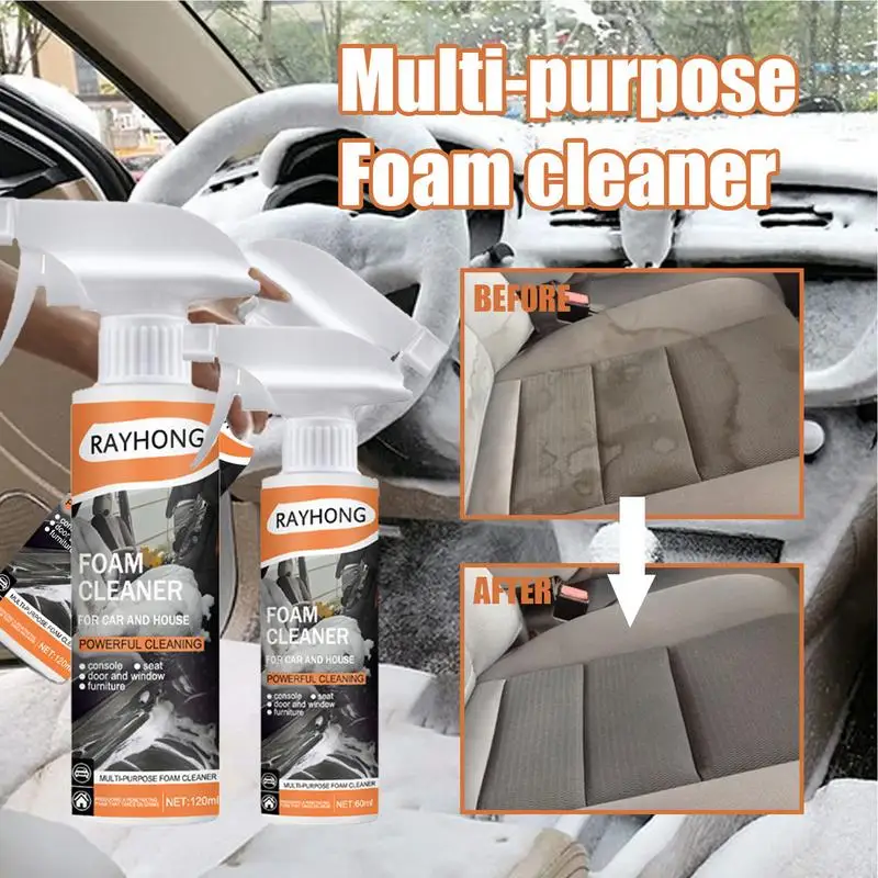 120ml Foam Cleaner Spray,Multifunctional Cleaning Spray Leather