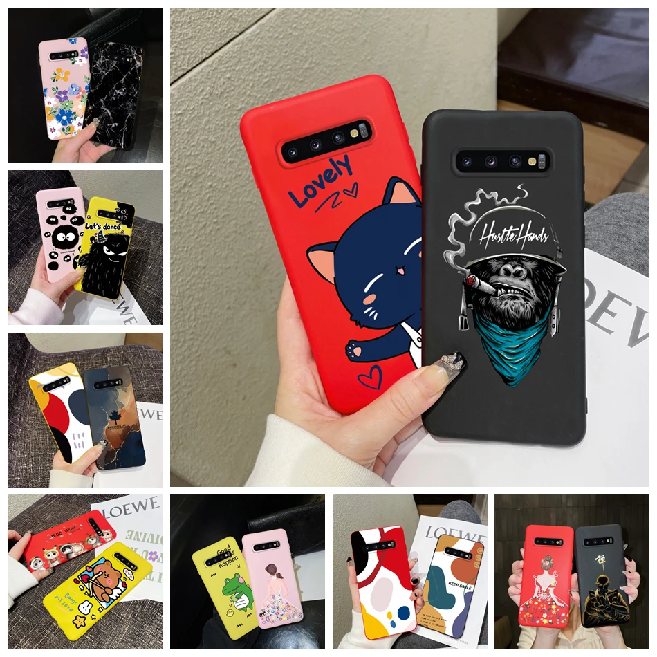 Per Samsung Galaxy S10 S10E S10 + Custodia Fashion Candy Cover Posteriore Morbida In Silicone Per Samsung S10 Plus S10E Fundas Coque Bumper