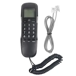 Compact LCD Display Landline Phone with Caller ID (Black)