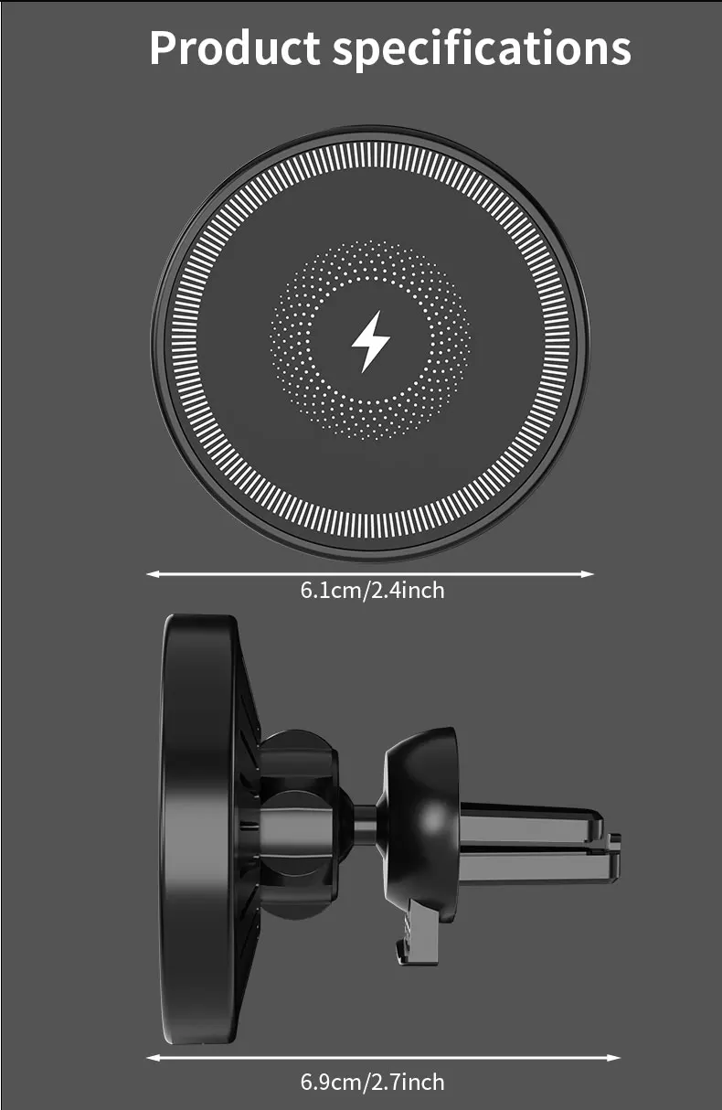 Car charger mount installed in vehicle