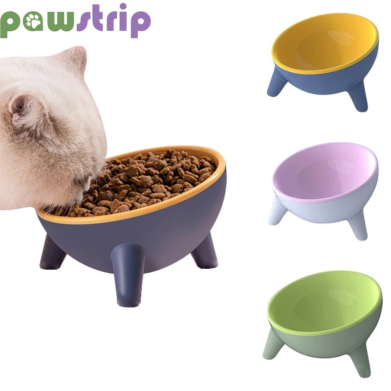 

Cat Bowl Non-slip Neck Protector Cat Pet Food Water Container Raised Stand Dish Durable Cat Feeding Bowl Home Pet Supplies