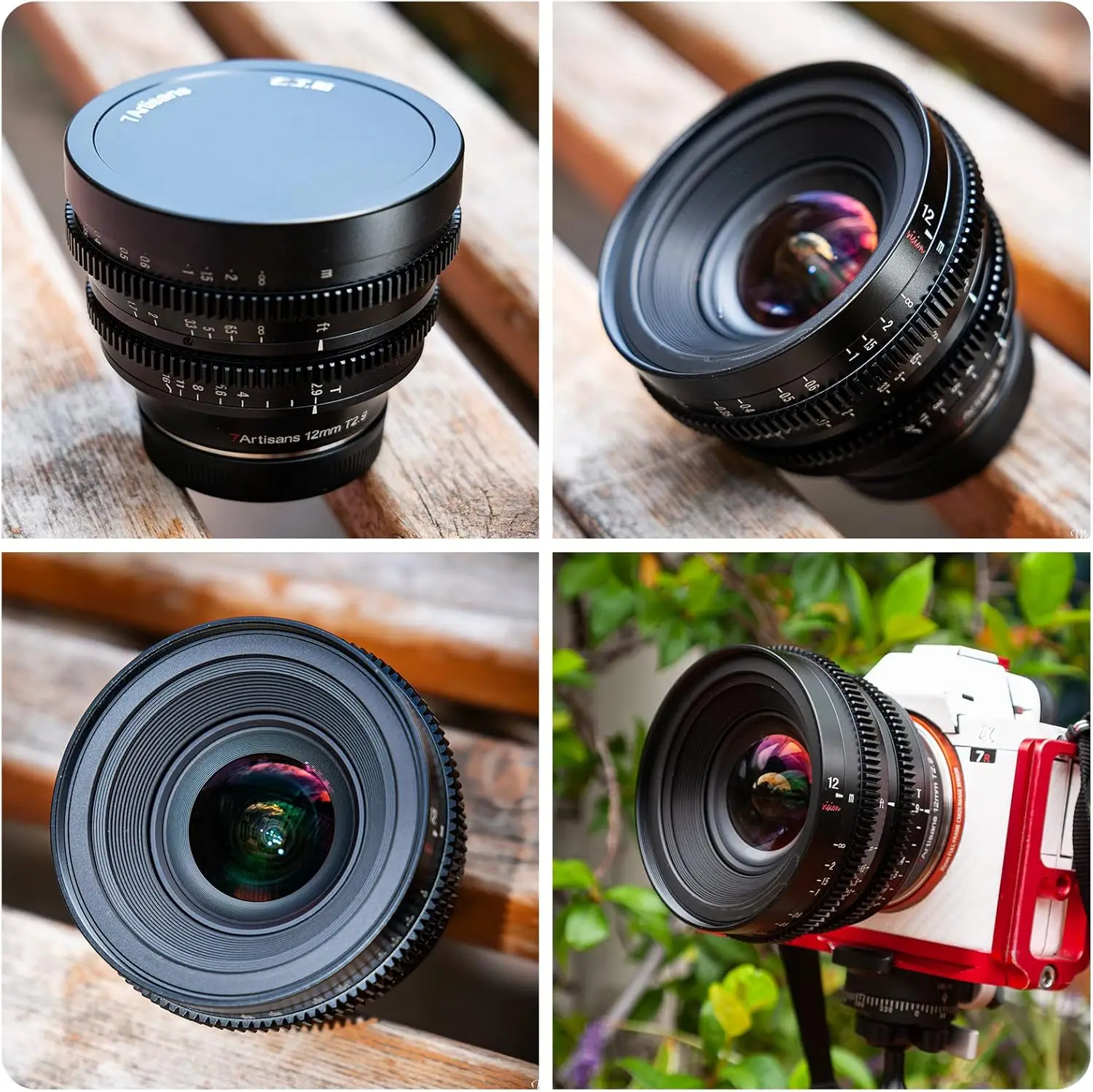 7artisans APS-C 12mm T2.9 대구경 카메라 시네 렌즈 ( E, 후지필름 XF, 니콘 Z, RF, M43 L 마운트용) 인문사진 촬영용