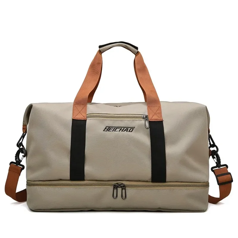 Women's Large-Capacity Gym and Travel Shoulder Bag with Wet-Dry Separation