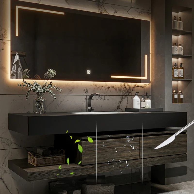 Mdf Washbasin Cabinet Drawer Bathroom Kit With Mirrors Furniture Column Narrow Storage Corner Closed Toilet Locker casa arredo