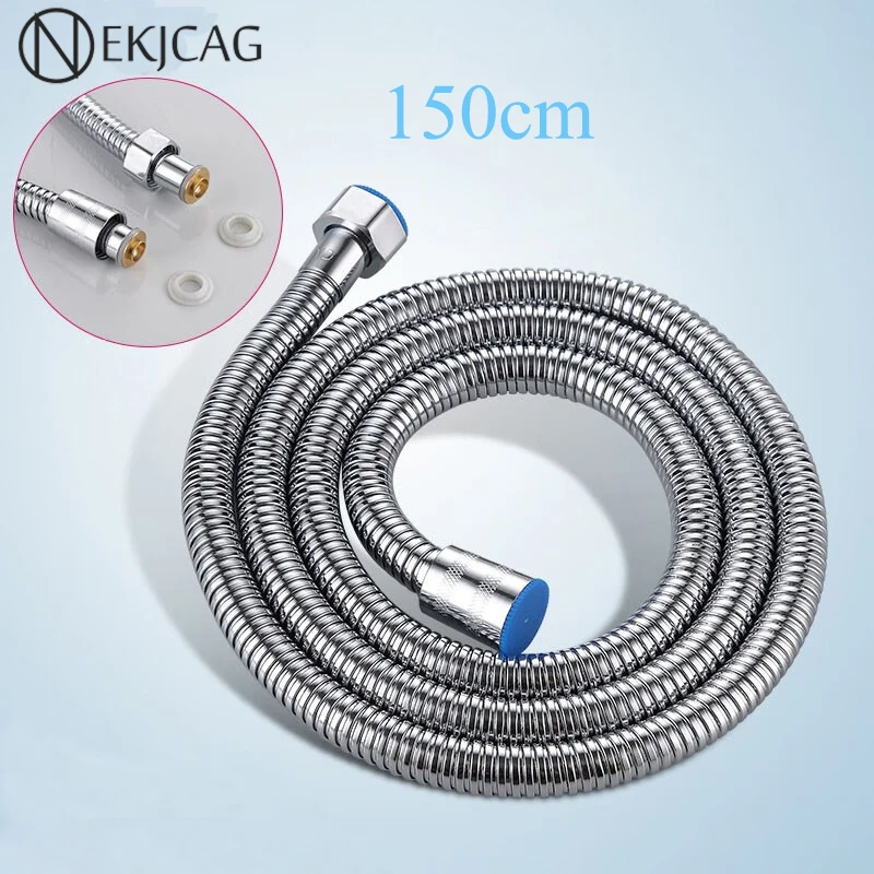 Bathroom Anti-twist Stainless Steel Shower Hose 150cm Flexible Shower Water Pipe