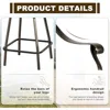 Outdoor Cast Aluminum Swivel Bar Stools Set of 2, Patio Height Bartools Chairs, 2 Piece Patio High Dining Bistro Chairs 5