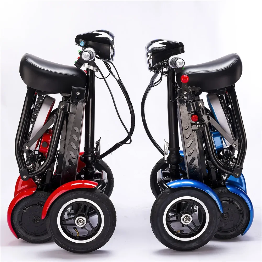 foldable four wheels dual motor mini 2 seater 10 inch folding mobility electric scooter for disabled adults bike 4 wheels S6ae3478387c9435fa17eddd353909875y