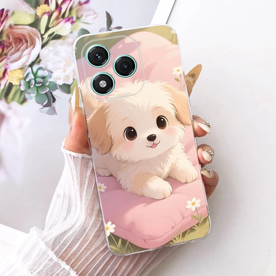 Stylish Clover Lotus Painted Soft Silicone Case