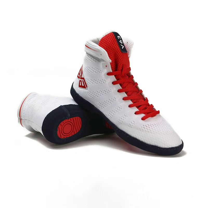 Wrestling Shoes Male Boxing Shoes Fighting Sanda Strength High Top Shoes Light Fighting Boots Weightlifting shoe Sneakers