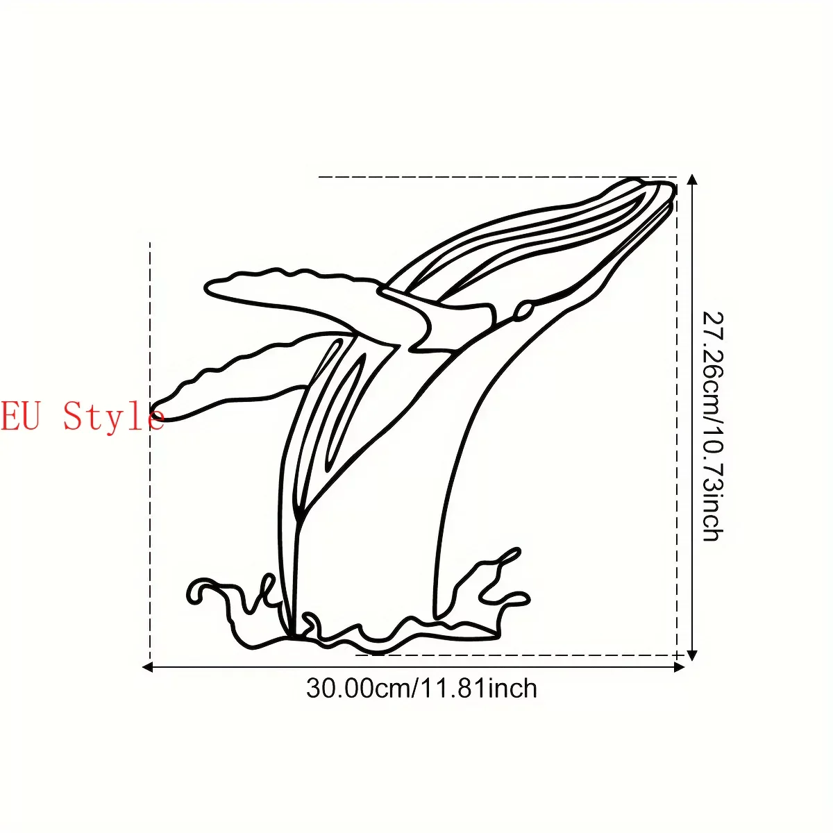 

Minimalist Whale Iron Indoor Outdoor Crafts Interior Home Decoration Great for Living Room Bedroom Wall Mounted Decoration Outdo