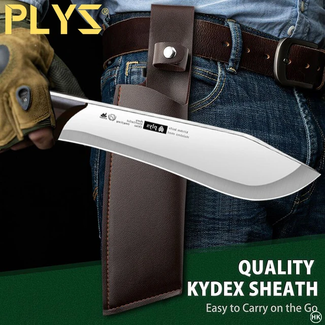 PLYS-A Grande Machete com uma bainha, adequado para cortar pesado, Quintal Trabalho, Sombra Selva, Camping ao ar livre, KR9195