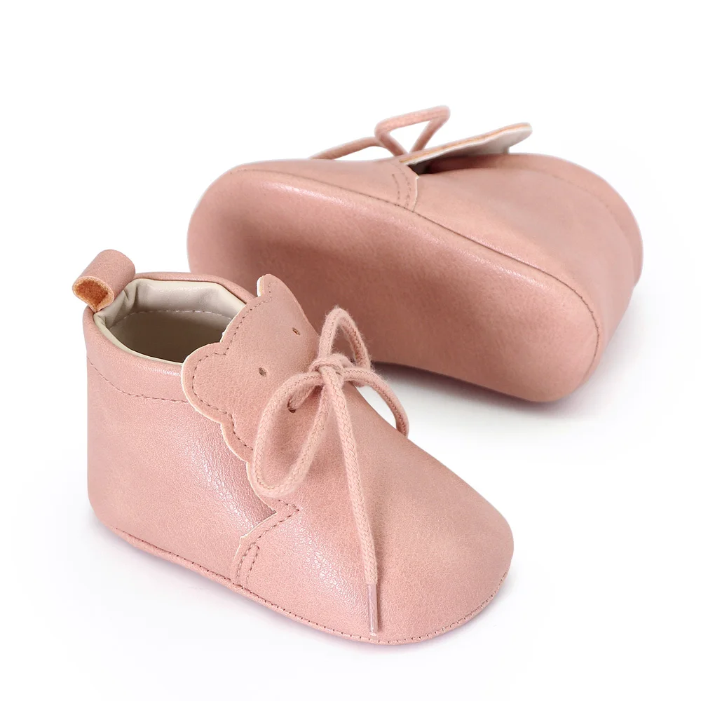 Baby PU Shoes Ankle-covered Little Boots Soft and Warm for Spring and Autumn Toddler Prewalking Shoes for 0-18 Months First Step 5