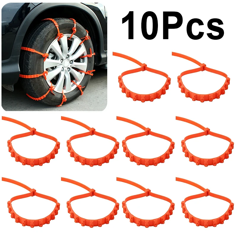 10Pcs/20pcs Anti Skid Snow Chains Car Winter Tire Wheels Chains Winter Outdoor Snow Tire Emergency Anti-Skid