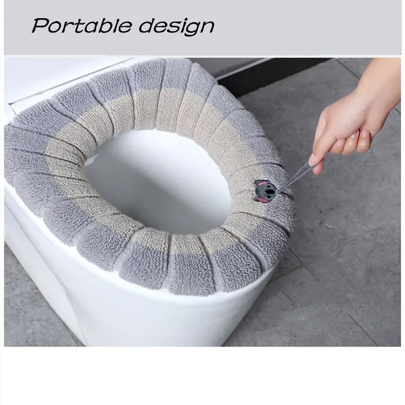 Universal Soft Warm Washable Toilet Seat Cover Mat Set for Home Decor Closestool Mat Seat Case Toilet Lid Cover Accessories toilet seat cover toilet seat accessories
