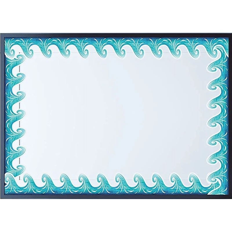 Ocean Wave Bulletin Board Border Sticker Classroom Blackboard Bulletin Board Decorative Paper Self-Adhesive Border Trim