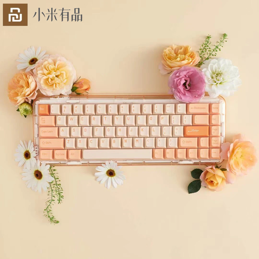 

Механическая клавиатура с прозрачным корпусом и поддержкой Bluetooth 5,2/2,4G/Type-c, 68 клавиш горячей замены, Поддержка Mac/iOS/Windows/Android/Lnux