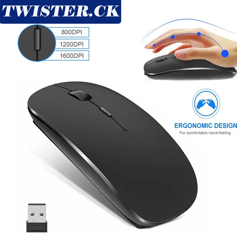 

new 1600DPI Wireless Mouse 2.4GHz Ultra Thin Silent Mouse Portable Mobile Optical Cordless Mouse Mice For Laptop PC Computer