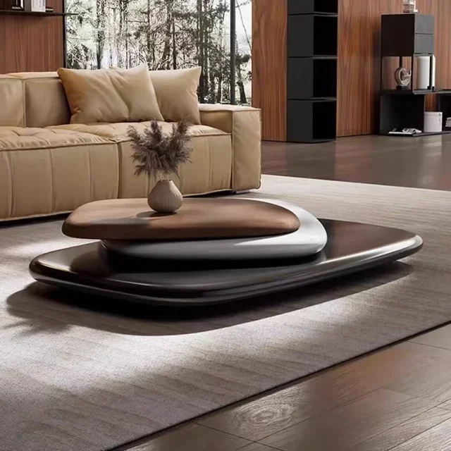 Table basse rotative, table à thé flottante créative de créateur italien minimaliste italien pour grands appartements, haute qualité 1